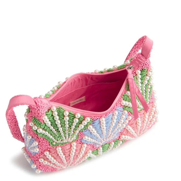 Vera Bradley Mini Roxbury Crescent Shoulder Bag (Cottage shells in Beaded) - Picture 10 of 10